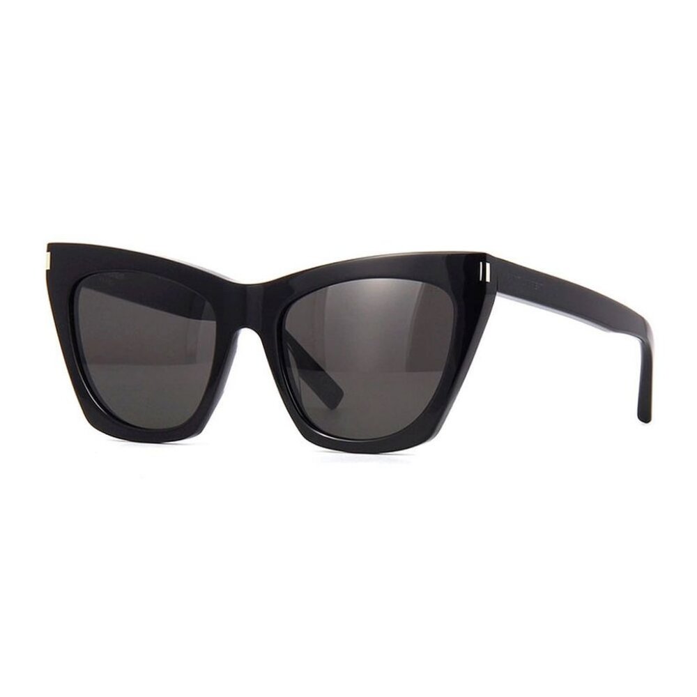 NEW SL214 KATE 001 SAINT LAURENT SUNGLASSES WOMEN BLACK CAT EYE EYEWEAR - Picture 2 of 5